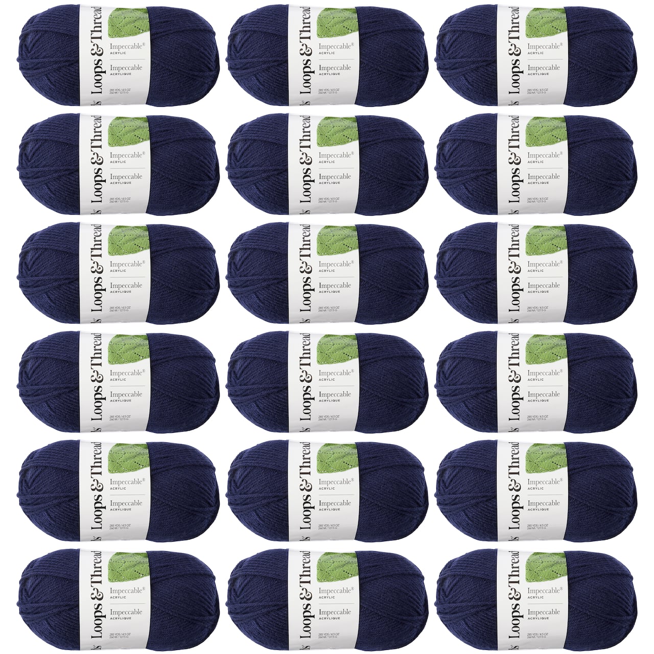 18 Pack: Impeccable® Solid Yarn by Loops & Threads®